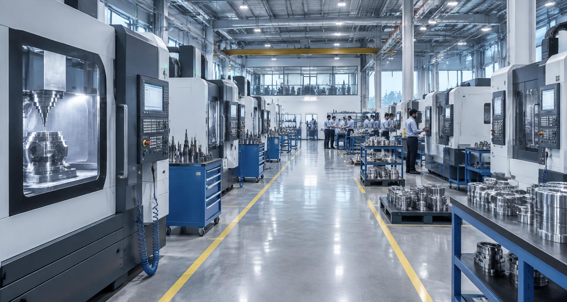 Modern CNC manufacturing facility